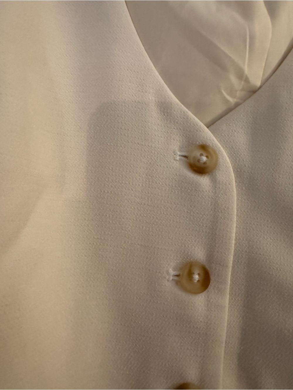House of Harlow 1960 Cream Button Vest - Picture 2 of 4